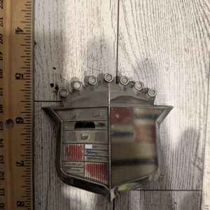 Cadillac Stylish Silver and Red Car Emblem